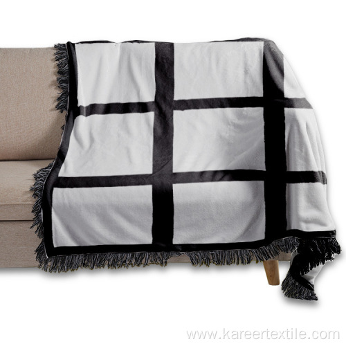 Custom design Prosub sublimation blanket with tassel blanket